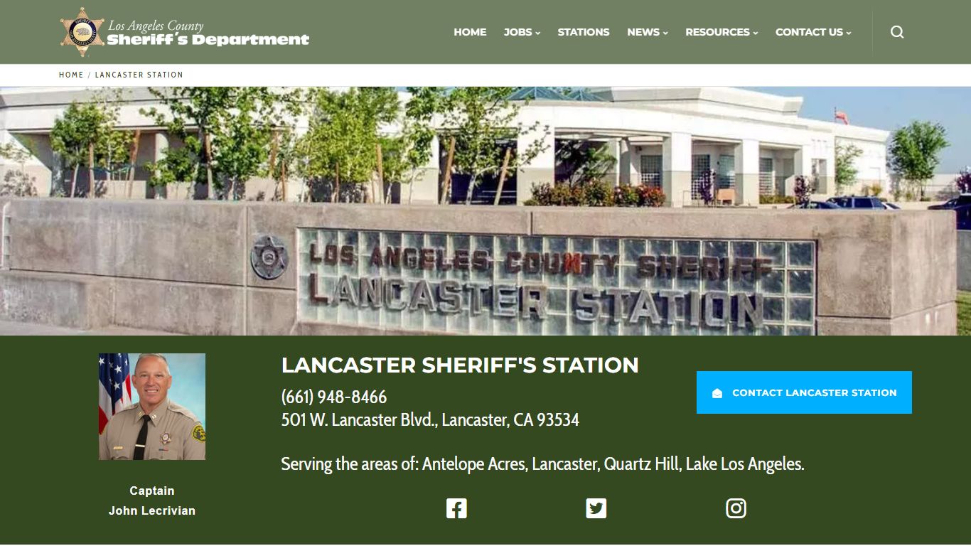Lancaster Station | Los Angeles County Sheriff's Department
